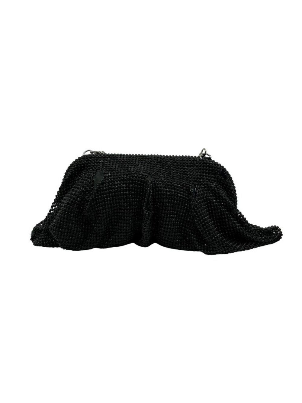 I.N.C International Concepts Black Mesh Pleated Clutch
